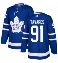 Mens Adidas Toronto Maple Leafs 91 John Tavares Premier Royal Blue Home NHL Jersey 