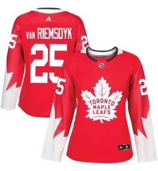 Maple Leafs #25 James Van Riemsdyk Red Alternate Womens Stitched NHL Jersey