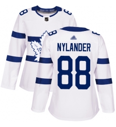 Women Maple Leafs 88 William Nylander White Authentic 2018 Stadium Series Stitched Hockey Jersey