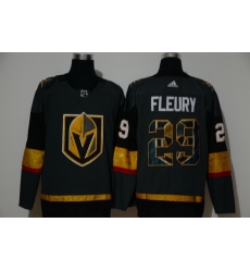 Men Vegas Golden Knights 29 Marc Andre Fleury Gray Adidas Fashion Jersey