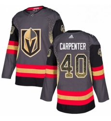 Mens Adidas Vegas Golden Knights 40 Ryan Carpenter Authentic Black Drift Fashion NHL Jersey 