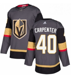 Mens Adidas Vegas Golden Knights 40 Ryan Carpenter Authentic Gray Home NHL Jersey 