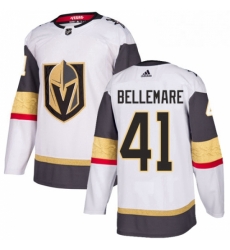 Womens Adidas Vegas Golden Knights 41 Pierre Edouard Bellemare Authentic White Away NHL Jersey 