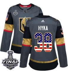 womens tomas hyka vegas golden knights jersey gray adidas 38 nhl 2018 stanley cup final authentic usa flag fashion