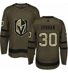 Youth Adidas Vegas Golden Knights 30 Malcolm Subban Authentic Green Salute to Service NHL Jersey 