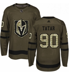 Youth Adidas Vegas Golden Knights 90 Tomas Tatar Authentic Green Salute to Service NHL Jersey