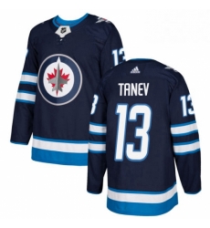 Mens Adidas Winnipeg Jets 13 Brandon Tanev Premier Navy Blue Home NHL Jersey 