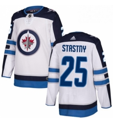 Mens Adidas Winnipeg Jets 25 Paul Stastny Authentic White Away NHL Jersey 