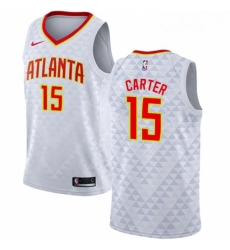 Womens Nike Atlanta Hawks 15 Vince Carter Swingman White NBA Jersey Association Edition 