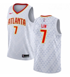 Womens Nike Atlanta Hawks 7 Jeremy Lin Swingman White NBA Jersey Association Edition 