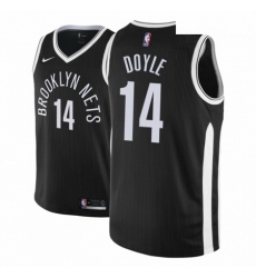 Men NBA 2018 19 Brooklyn Nets 14 Milton Doyle City Edition Black Jersey 