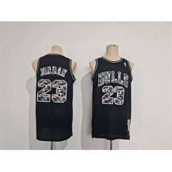 Men Chicago Bulls 23 Michael Jordan Black Stitched Basketball Jersey 1