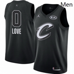 Mens Nike Jordan Cleveland Cavaliers 0 Kevin Love Swingman Black 2018 All Star Game NBA Jersey