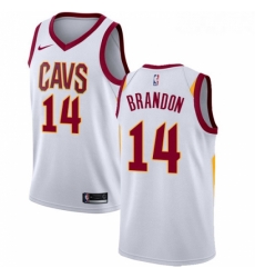 Womens Nike Cleveland Cavaliers 14 Terrell Brandon Swingman White Home NBA Jersey Association Edition 