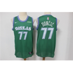 Men Dallas Mavericks 77 Luka Doncic Green Nike Swingman Jersey