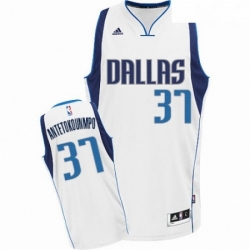 Mens Nike Dallas Mavericks 37 Kostas Antetokounmpo Swingman White Home NBA Jersey Association Edition 