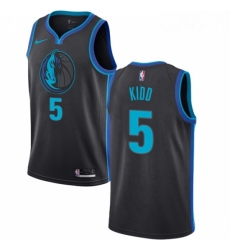 Womens Nike Dallas Mavericks 5 Jason Kidd Swingman Charcoal NBA Jersey City Edition