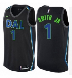 Youth Nike Dallas Mavericks 1 Dennis Smith Jr Swingman Black NBA Jersey City Edition