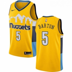 Womens Nike Denver Nuggets 5 Will Barton Authentic Gold Alternate NBA Jersey Statement Edition