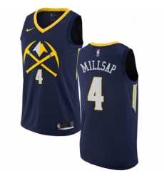 Youth Nike Denver Nuggets 4 Paul Millsap Swingman Navy Blue NBA Jersey City Edition 