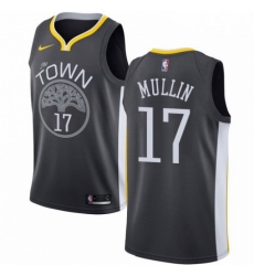 Mens Nike Golden State Warriors 17 Chris Mullin Swingman Black Alternate NBA Jersey Statement Edition