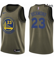 Mens Nike Golden State Warriors 23 Mitch Richmond Swingman Green Salute to Service NBA Jersey