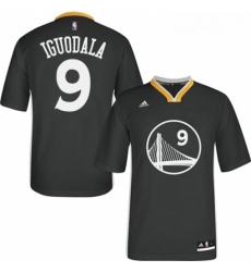 Youth Adidas Golden State Warriors 9 Andre Iguodala Authentic Black Alternate NBA Jersey