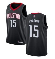 Men Nike Houston Rockets 15 DeMarcus Cousins Black NBA Swingman Statement Edition Jersey