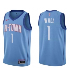 Men's Houston Rockets John Wall Blue Nike Association Swingman Jersey