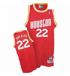 Mens Mitchell and Ness Houston Rockets 22 Clyde Drexler Swingman Red Throwback NBA Jersey