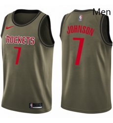 Mens Nike Houston Rockets 7 Joe Johnson Swingman Green Salute to Service NBA Jersey 