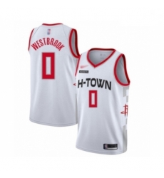 Rockets 0 Russell Westbrook White Basketball Swingman City Edition 2019 20 Jersey