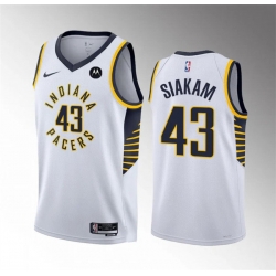 Men Indiana Pacers 43 Pascal Siakam White Association Edition Stitched Basketball Jersey