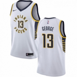 Womens Nike Indiana Pacers 13 Paul George Swingman White NBA Jersey Association Edition