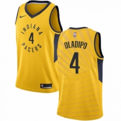 Womens Nike Indiana Pacers 4 Victor Oladipo Authentic Gold NBA Jersey Statement Edition 