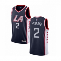 Womens Los Angeles Clippers 2 Kawhi Leonard Swingman Navy Blue Basketball Jersey City Edition 