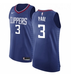 Youth Nike Los Angeles Clippers 3 Chris Paul Authentic Blue Road NBA Jersey Icon Edition 