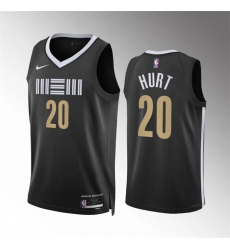 Men Memphis Grizzlies 20 Matthew Hurt Black 2023 24 City Edition Stitched Jersey