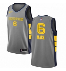 Mens Nike Memphis Grizzlies 6 Shelvin Mack Swingman Gray NBA Jersey City Edition 