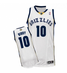 Youth Adidas Memphis Grizzlies 10 Mike Bibby Authentic White Home NBA Jersey 