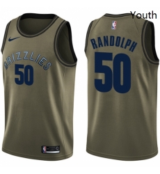 Youth Nike Memphis Grizzlies 50 Zach Randolph Swingman Green Salute to Service NBA Jersey