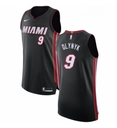 Womens Nike Miami Heat 9 Kelly Olynyk Authentic Black Road NBA Jersey Icon Edition 