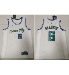 Bucks 6 Eric Bledsoe White 2019 20 Nike City Edition Swingman Jersey