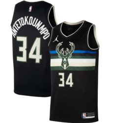 Youth Milwaukee Bucks Giannis Antetokounmpo Black Jordan Brand Jersey