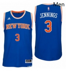 New York Knicks 3 Brandon Jennings 2016 Road Blue New Swingman Jersey 