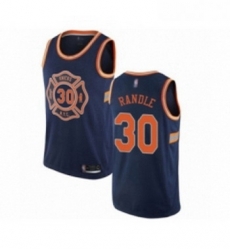 Womens New York Knicks 30 Julius Randle Swingman Navy Blue Basketball Jersey City Edition 