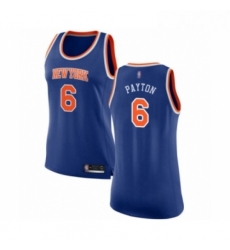 Womens New York Knicks 6 Elfrid Payton Swingman Royal Blue Basketball Jersey Icon Editi