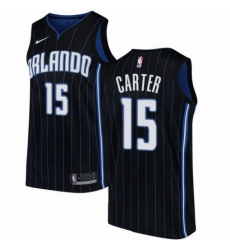 Mens Nike Orlando Magic 15 Vince Carter Swingman Black Alternate NBA Jersey Statement Edition