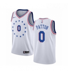 Mens Nike Philadelphia 76ers 0 Justin Patton White Swingman Jersey Earned Edition 