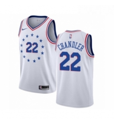 Youth Nike Philadelphia 76ers 22 Wilson Chandler White Swingman Jersey Earned Edition 